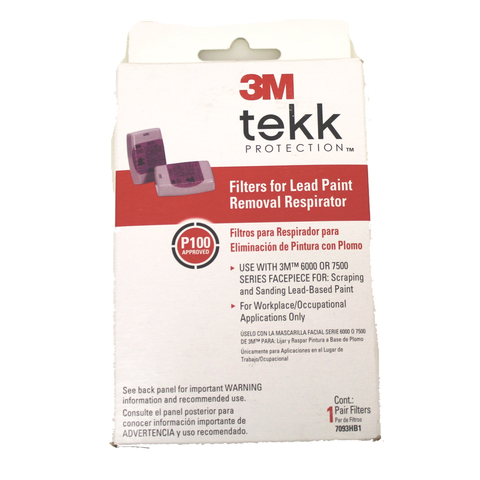 Filters for lead paint removal respirator, use with 3m 6000 or 7500 series facepiece for: scraping and sanding lead based paint-05211