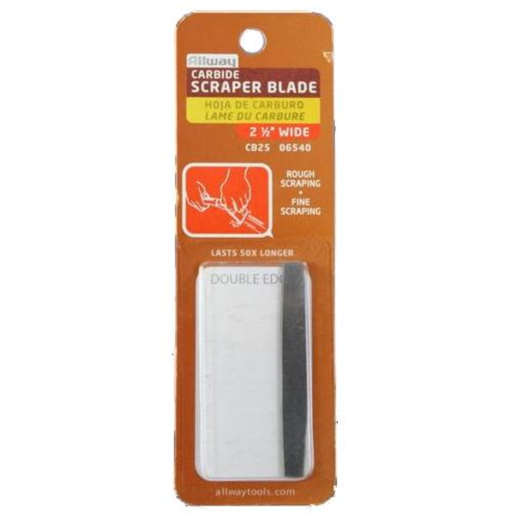 Allway – Carbide Scraper Blade - 2 1/2” Wide – CB25-06540 – 1 pc