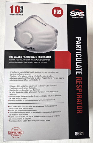 SAS Respirators - R95 -  8621