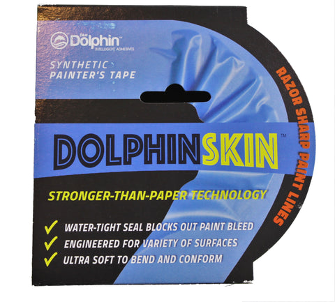 Synthetic painter's tape, water tight seal blocks out paint bleed, Razor sharp paint lines, 14 day clean, weatherproof, Uv resistant, 1.41'' x 54.7yrds, 36mm x 50m-014983