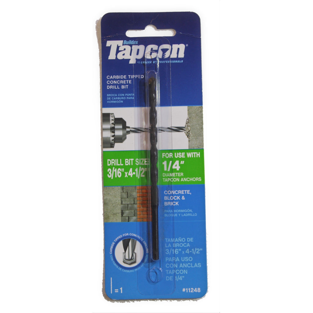 Tapcon - Drill Bit - 3/16” x 4 1/2” - ¼'' Diam -11248
