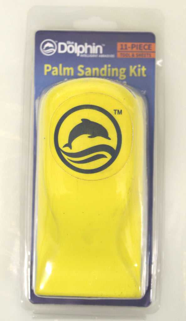 Palm sanding kit, for exterior use, for use on: paint, filler, wood, metal, plastic, 2.69'' x 5'', hook & loop-14532