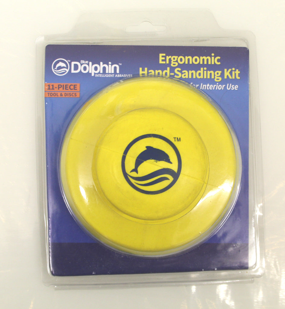 Ergonomic hand sanding kit, for interior use, for use on: wood, paint, filler, metal, drywall, plastic-14549