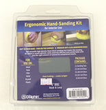 Ergonomic hand sanding kit, for interior use, for use on: wood, paint, filler, metal, drywall, plastic-14549