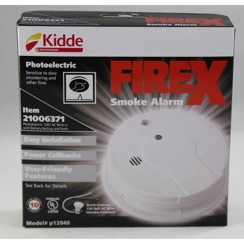 Kidde - Photoelectric Smoke Alarm - 408 21006371 - 120VAC