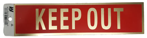 “KEEP OUT” Red/Gold signs-939878