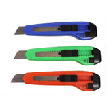 Snap Off Knife, 3pc-42552_3P, Blue, Green & Red