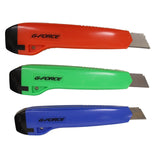 Snap Off Knife, 3pc-42552_3P, Blue, Green & Red