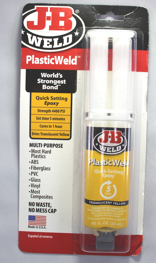 PlasticWeld, Quick Setting Epoxy, Multi purpose, Translucent Yellow-50132