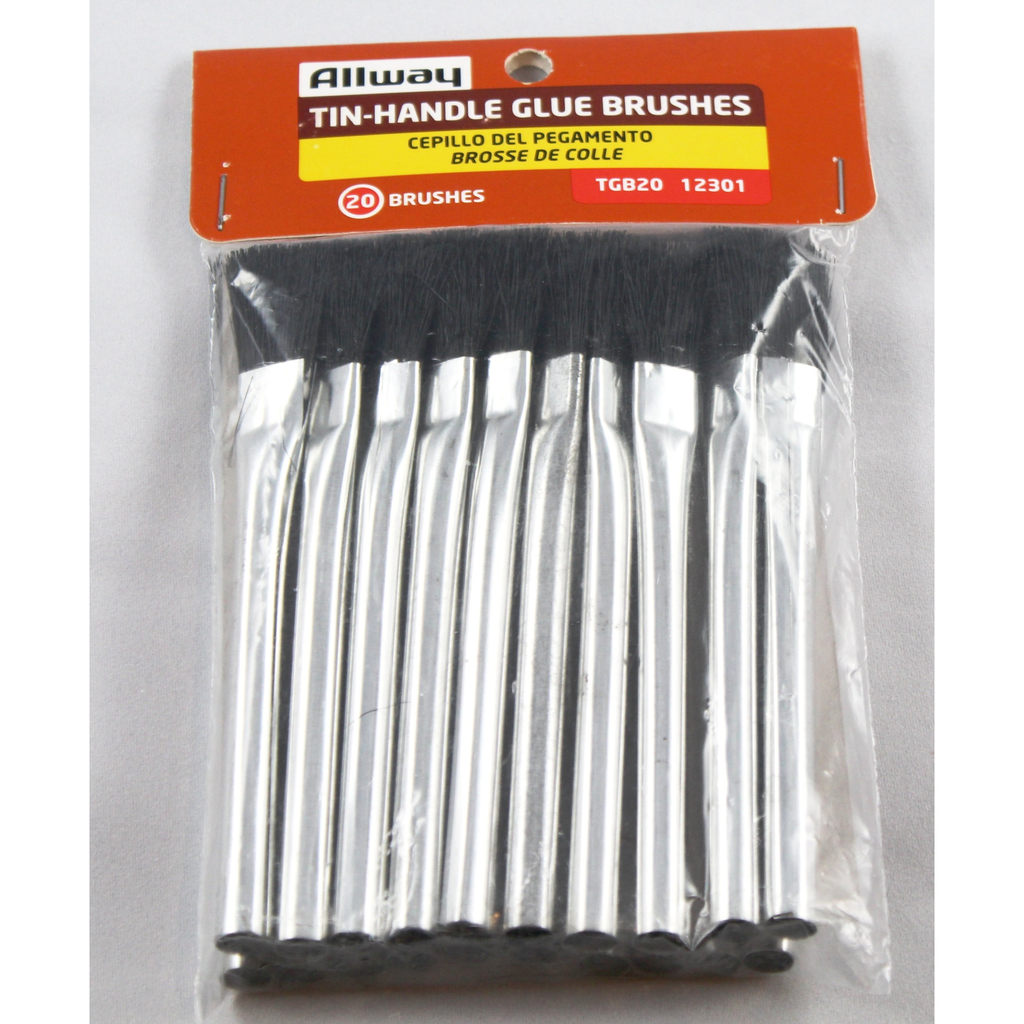 Allway – Tin-Handle glue brushes – 20 brushes