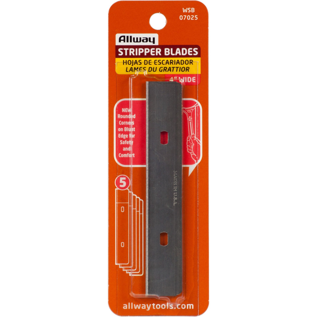 Stripper blades - 4'' wide - Rounded - WSB 07025